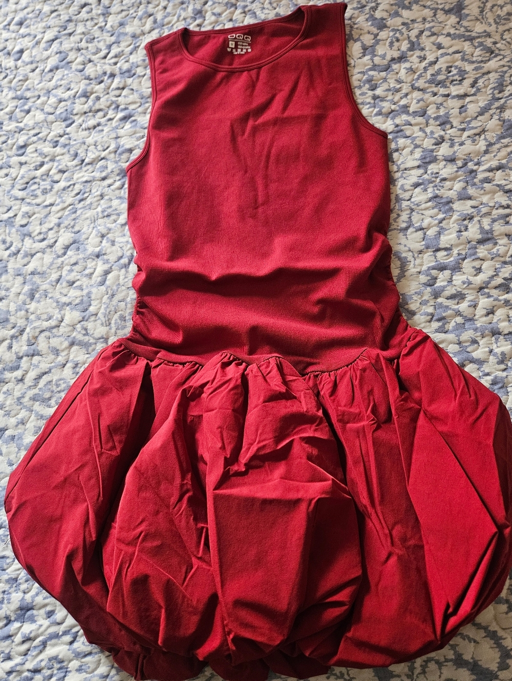 Bubble-Hem Sleeveless Dress